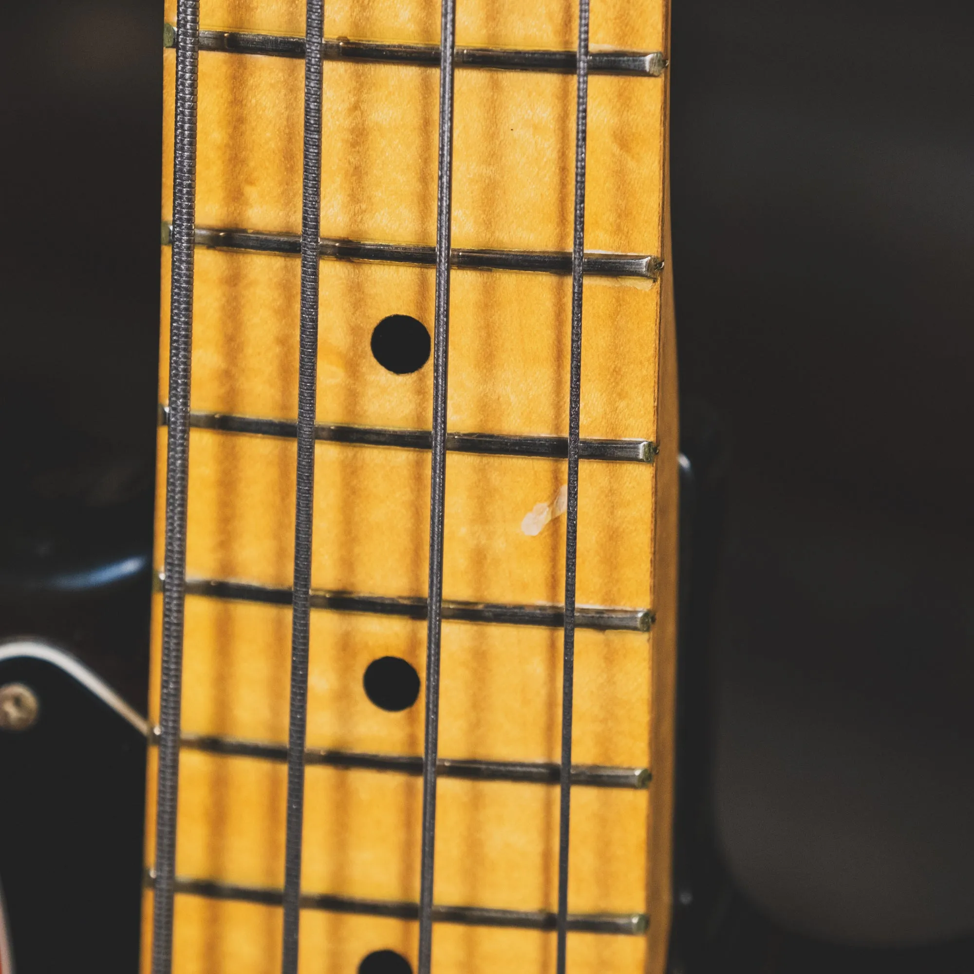 1975 Fender Precision Bass Guitar, 3 Tone Sunburst With Hard Case - Used
