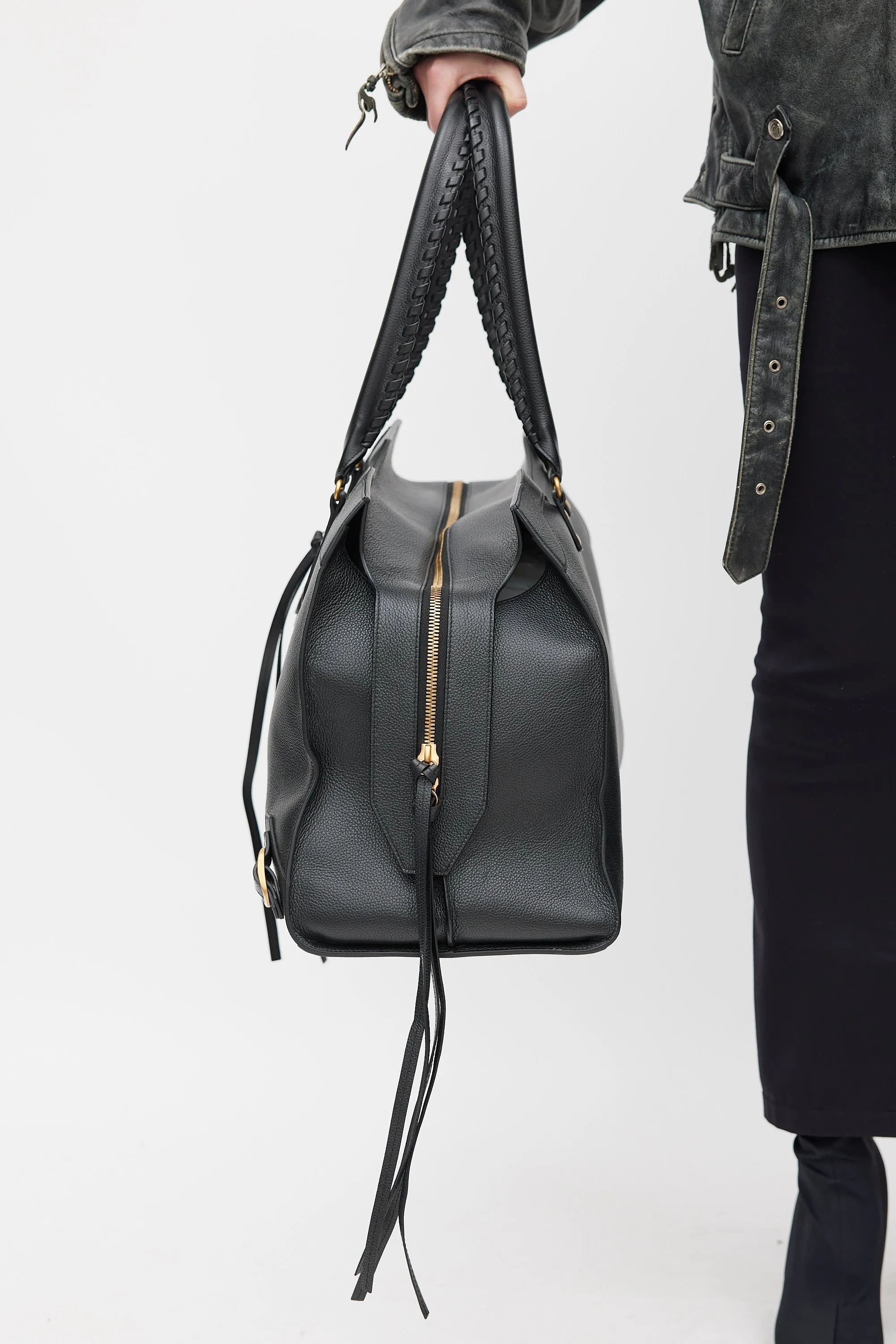 Black Leather Neo Classic Large Bag