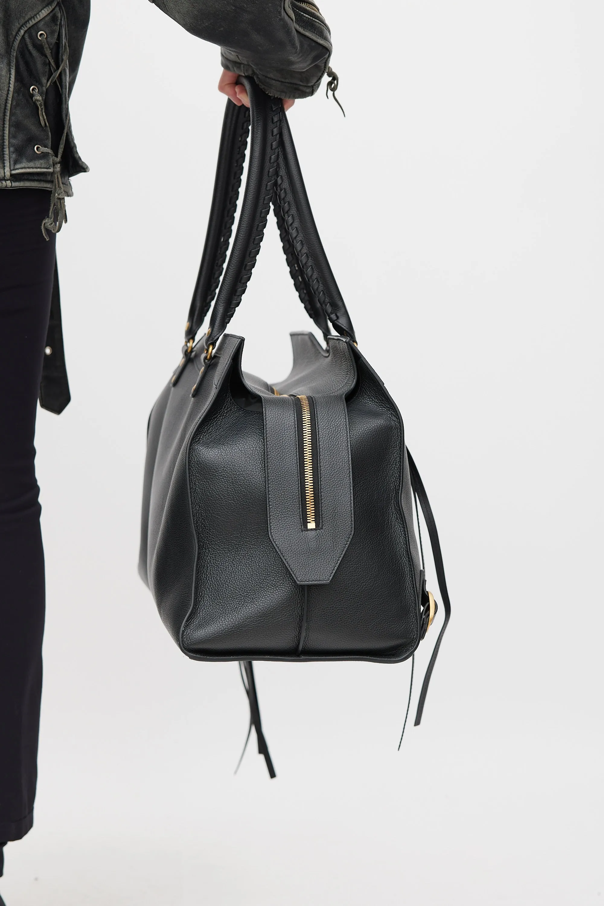 Black Leather Neo Classic Large Bag