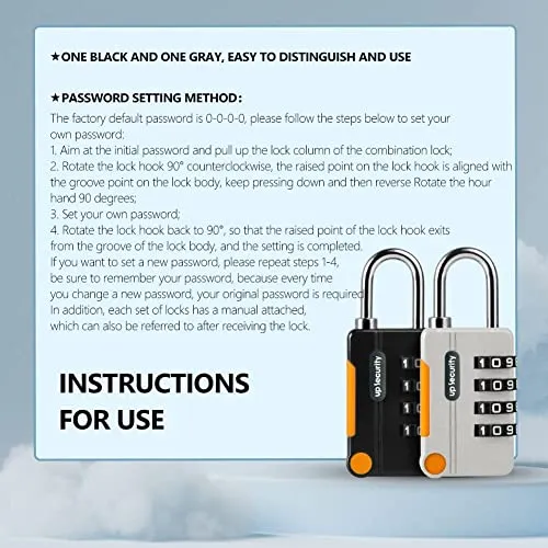 Crasts Luggage Number Lock - 4 Digit Combination Padlocks with a Hardened Steel Shackle - Travel Locks for Suitcases & Bag Number Locks (Rose Gold,Green)