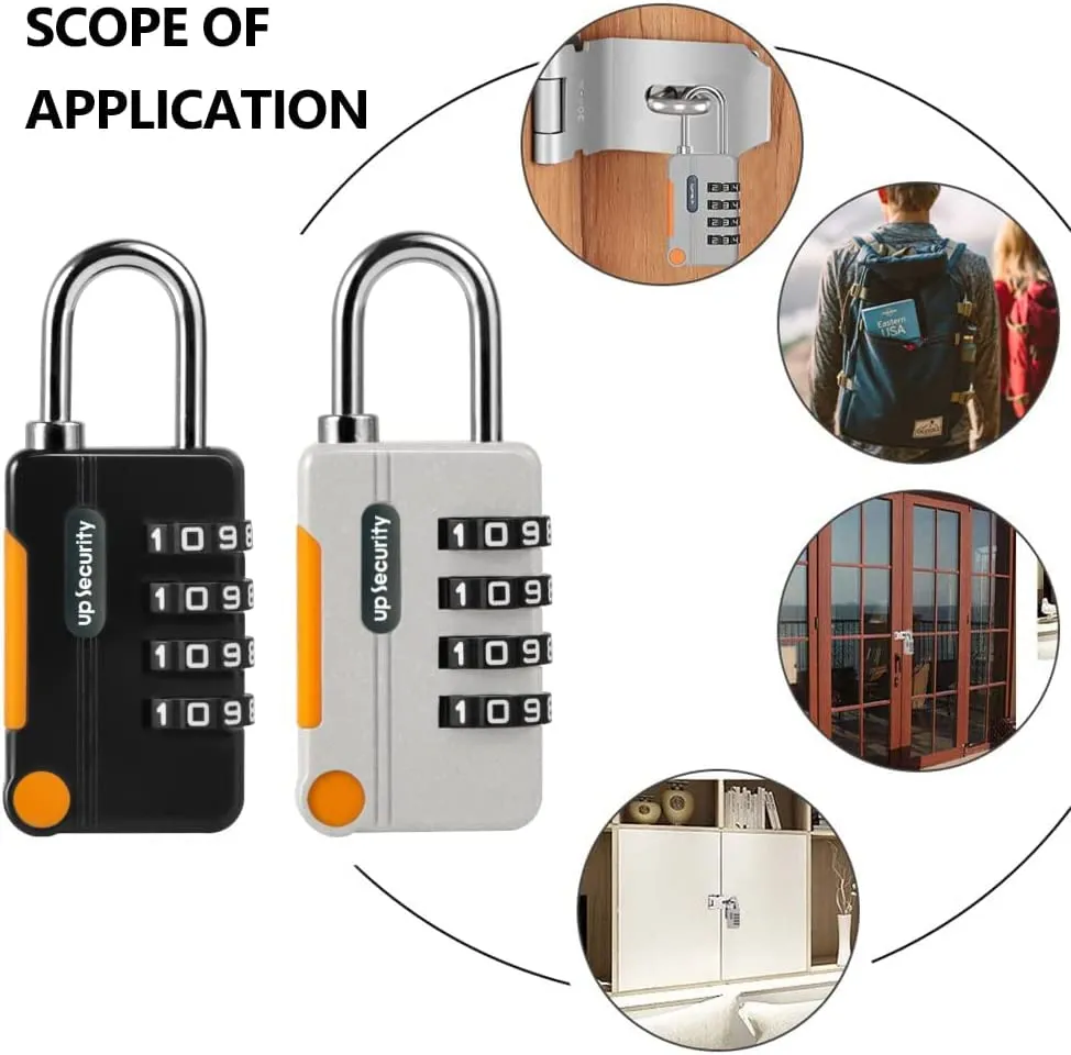 Crasts Luggage Number Lock - 4 Digit Combination Padlocks with a Hardened Steel Shackle - Travel Locks for Suitcases & Bag Number Locks (Rose Gold,Green)