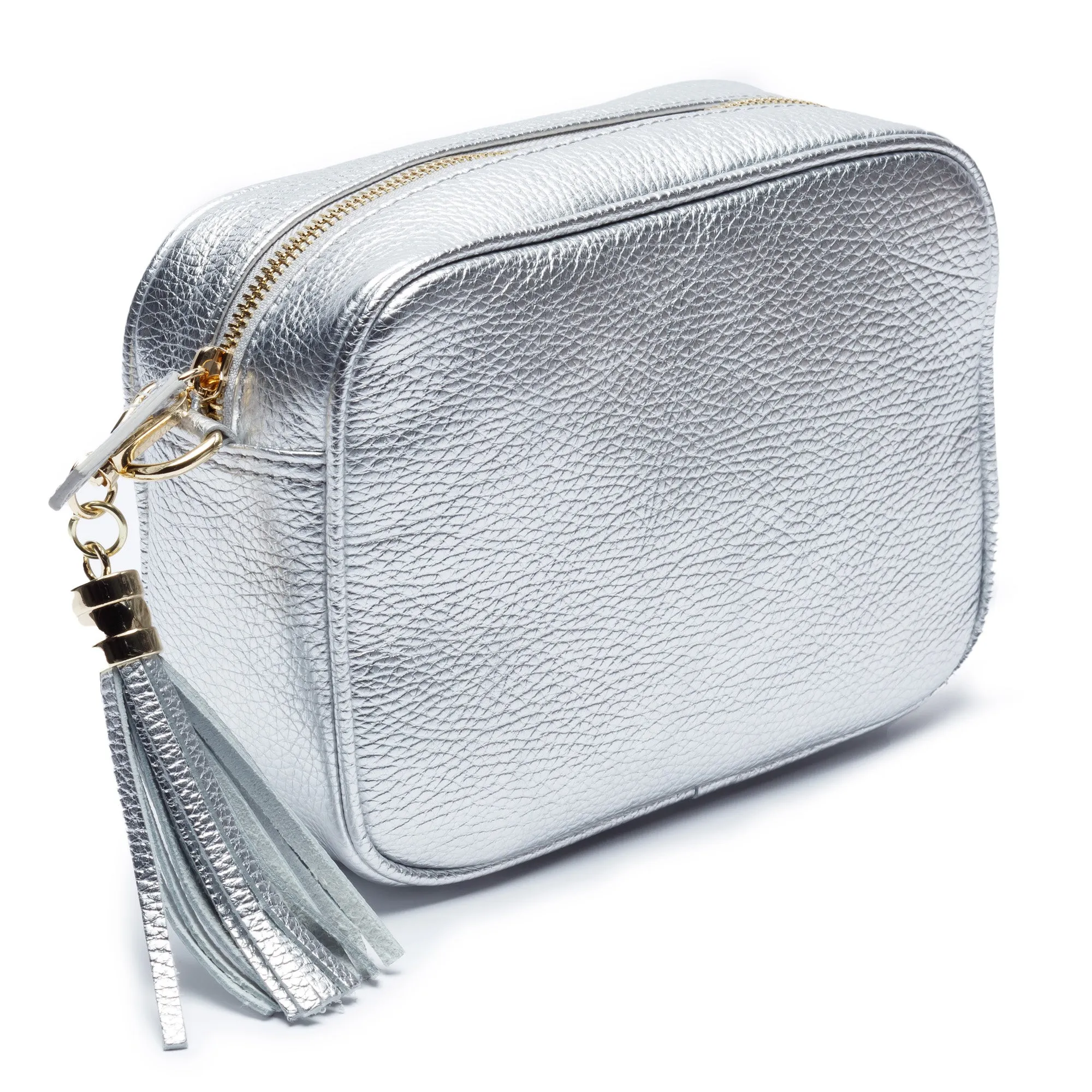 Crossbody Silver (Black/Orange stripe Strap)