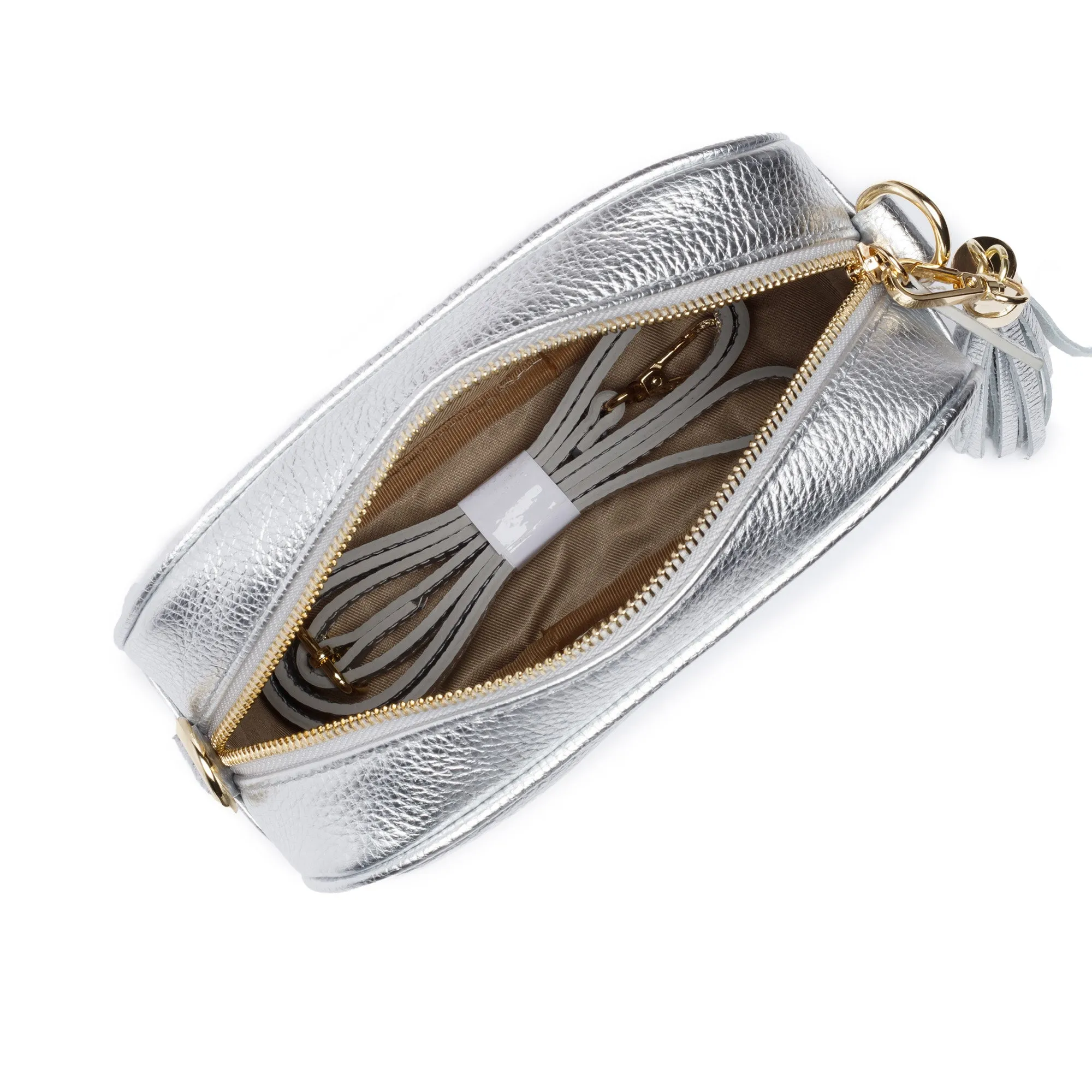 Crossbody Silver (Silver Chevron Strap)