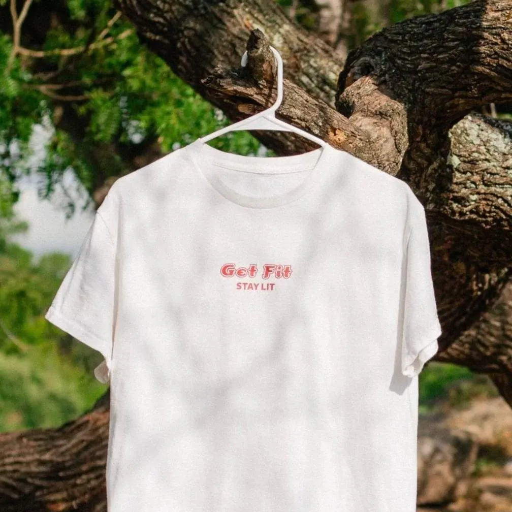 Get Fit Stay Lit 6oz Organic Supima® Cotton Workout Tee