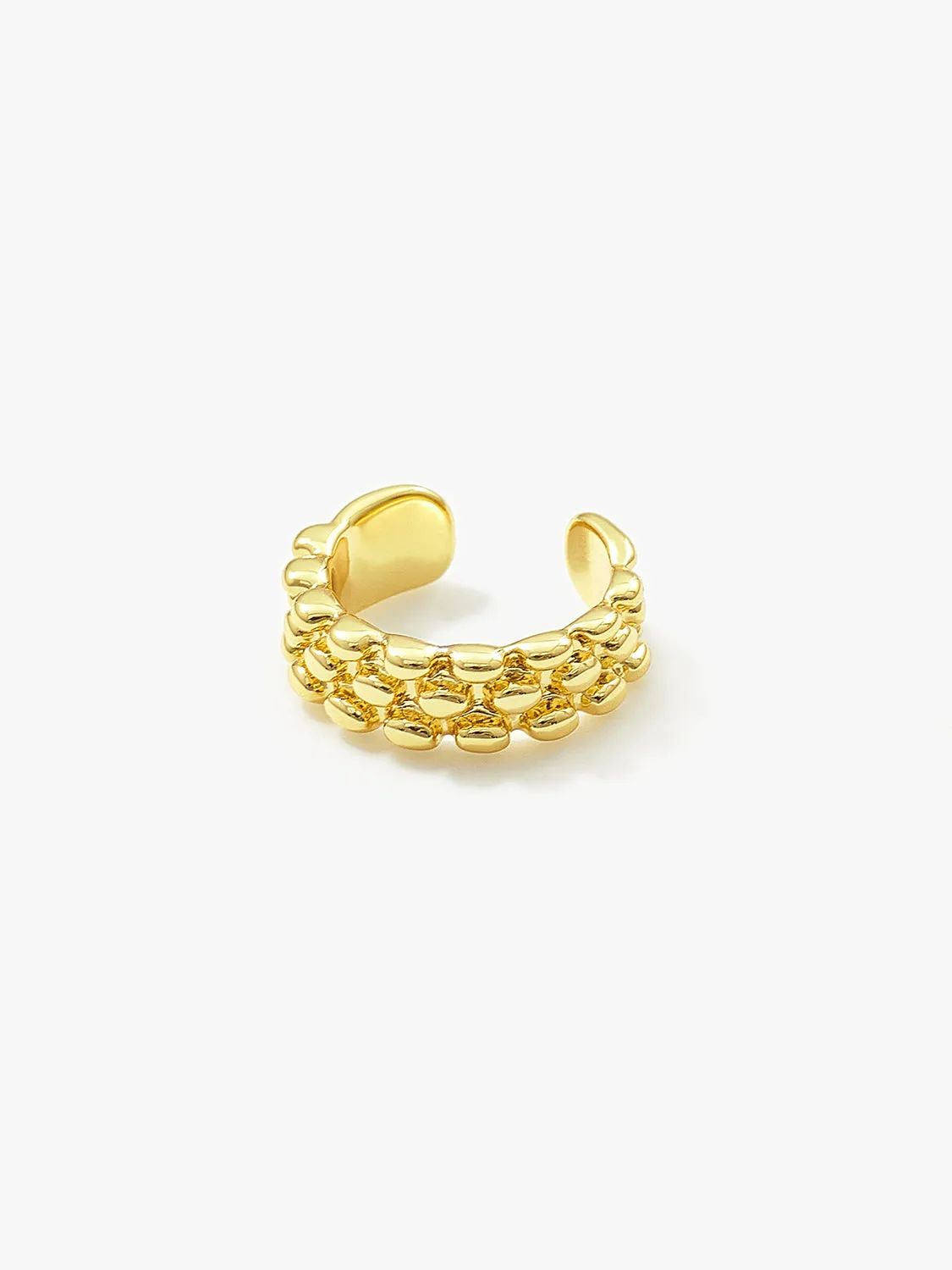 Gold Beaded Ear Cuff