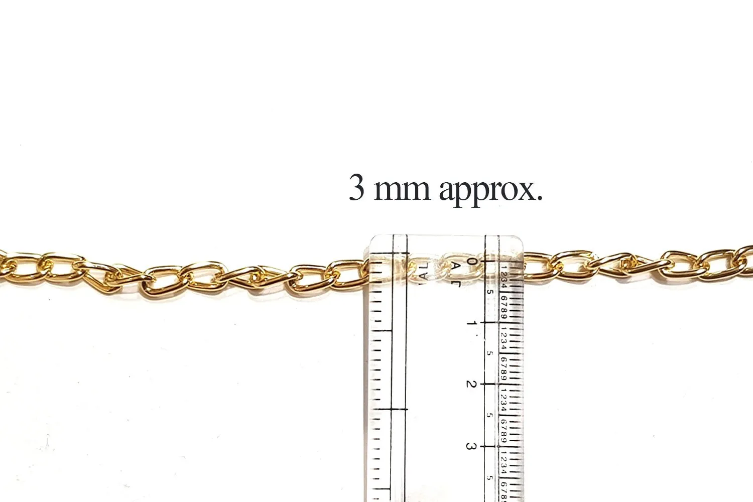 Golden Light Weight Aluminium/Metal Chains- 3 mm