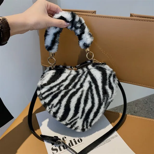 Heart Tote Bag PU Leather Crossbody Shoulder Purse Handbags