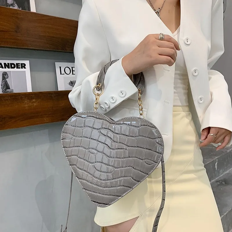 Heart Tote Bag PU Leather Crossbody Shoulder Purse Handbags