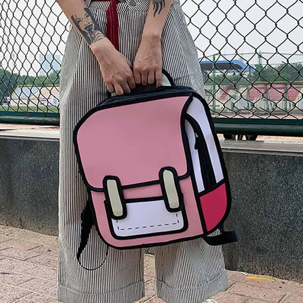 Kawaii 3D Cartoon Canvas Backpacks