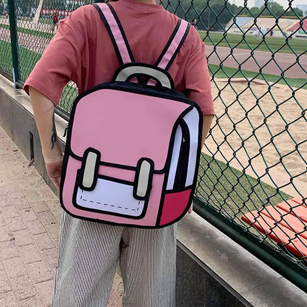 Kawaii 3D Cartoon Canvas Backpacks