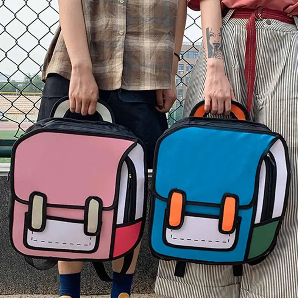 Kawaii 3D Cartoon Canvas Backpacks