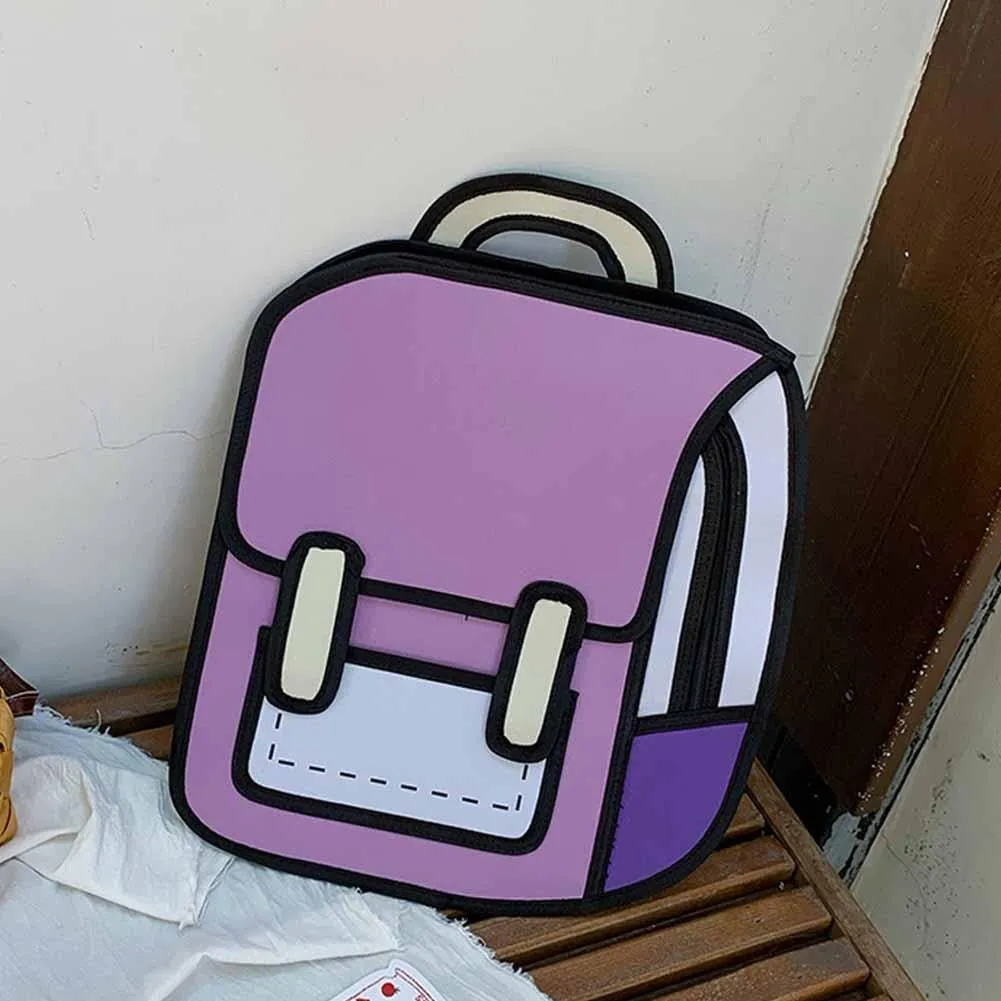 Kawaii 3D Cartoon Canvas Backpacks
