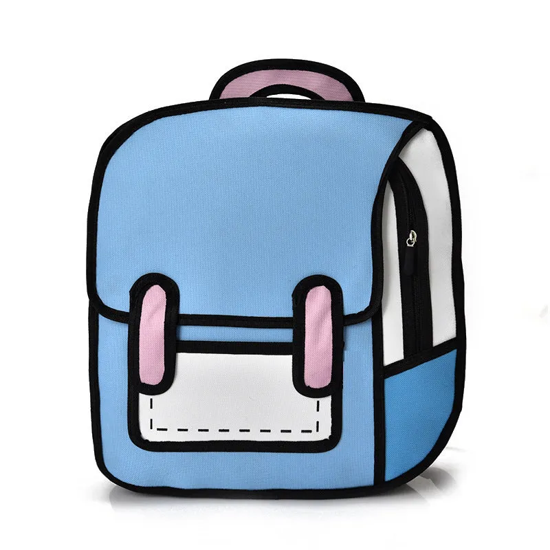Kawaii 3D Cartoon Canvas Backpacks