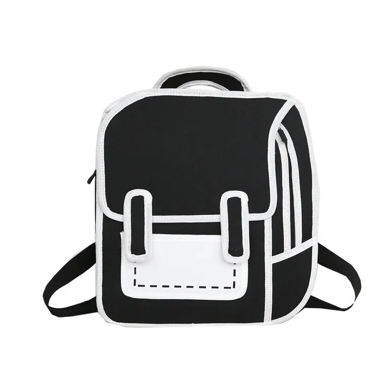 Kawaii 3D Cartoon Canvas Backpacks