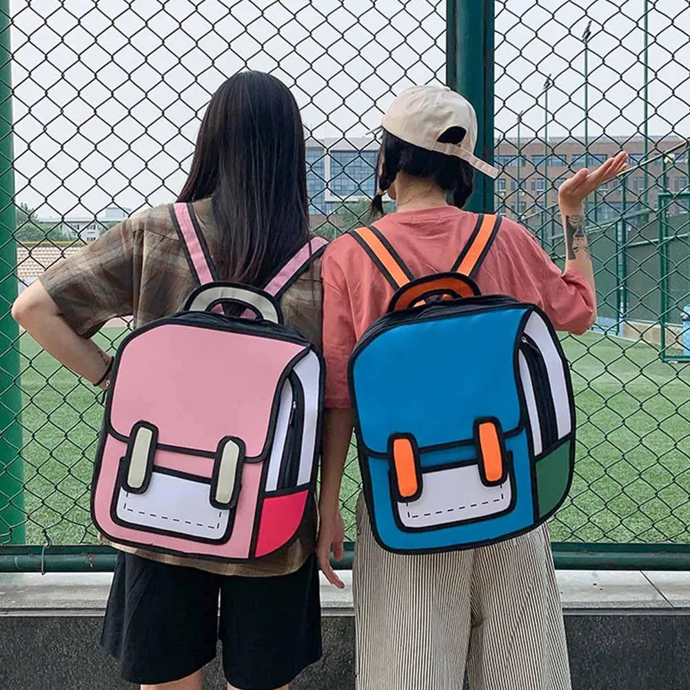 Kawaii 3D Cartoon Canvas Backpacks
