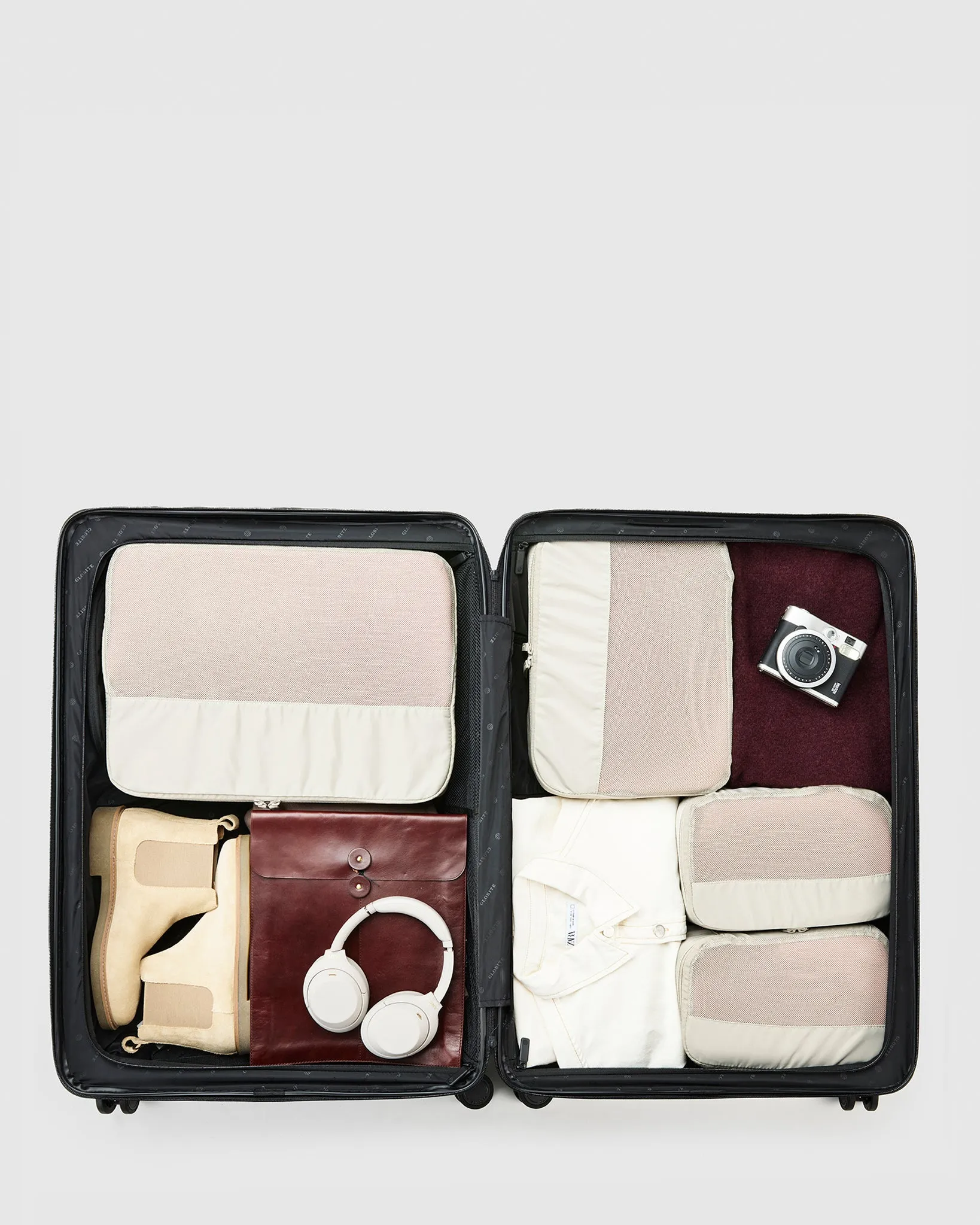 Large Check In Suitcase - Whisper Pink