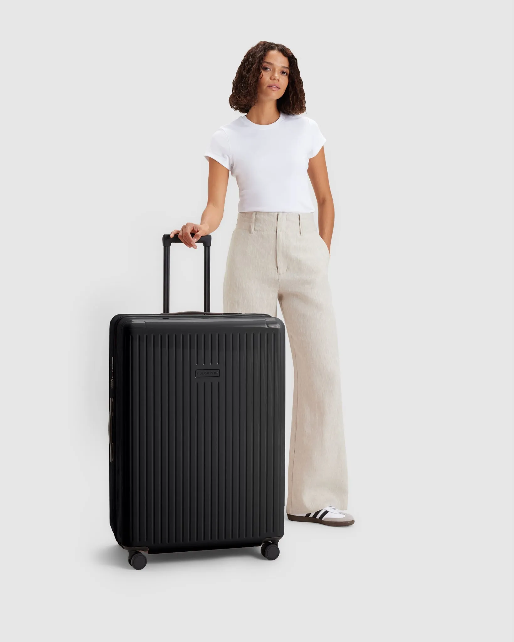 Large Check In Suitcase - Whisper Pink