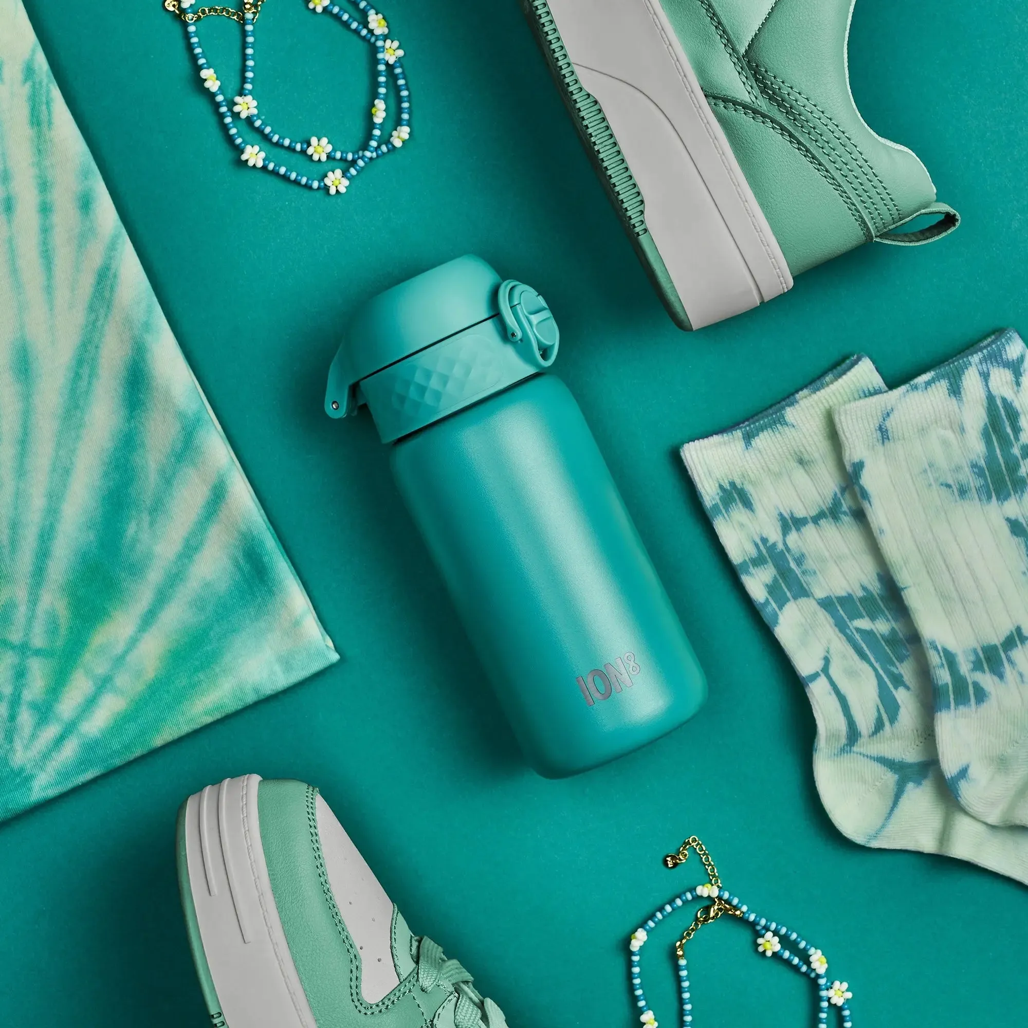 Leak Proof Thermal Steel Water Bottle, Insulated, Teal, 320ml (11oz)