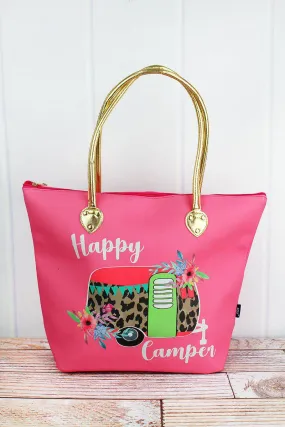 LEOPARD CAMPER TOTE – CORAL