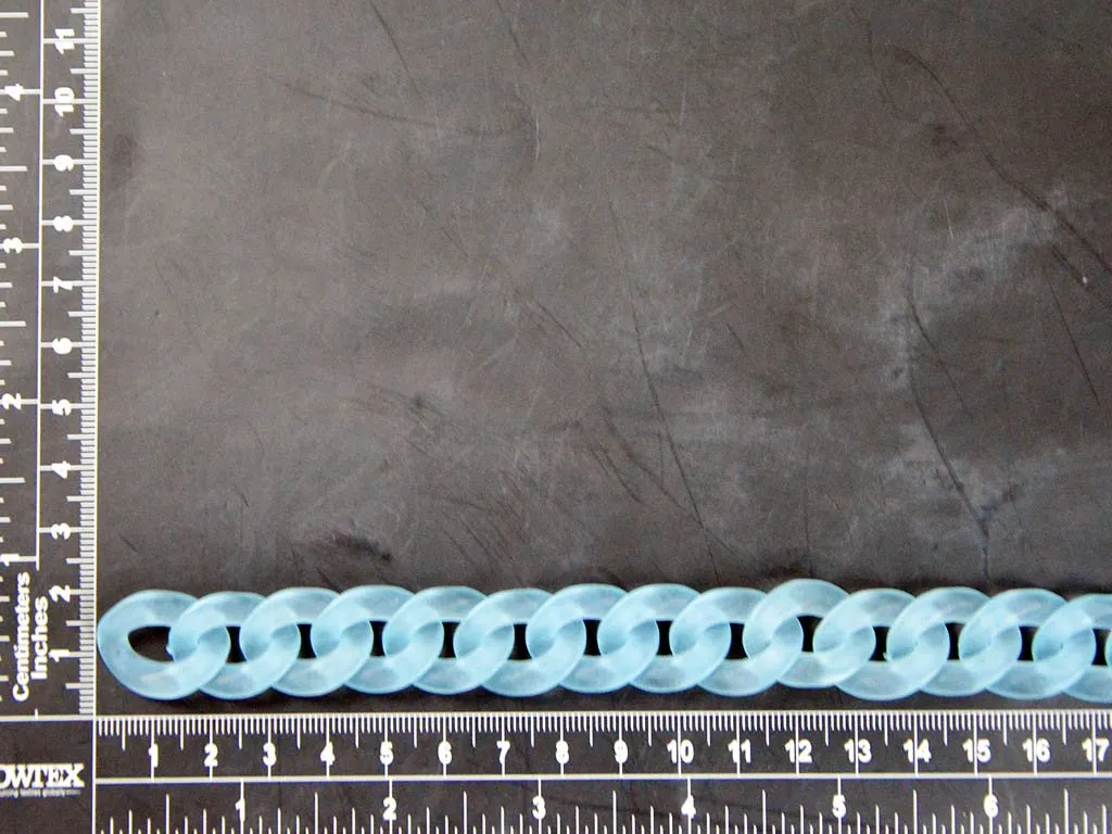 Light Blue Transparent Circular Acrylic Chains