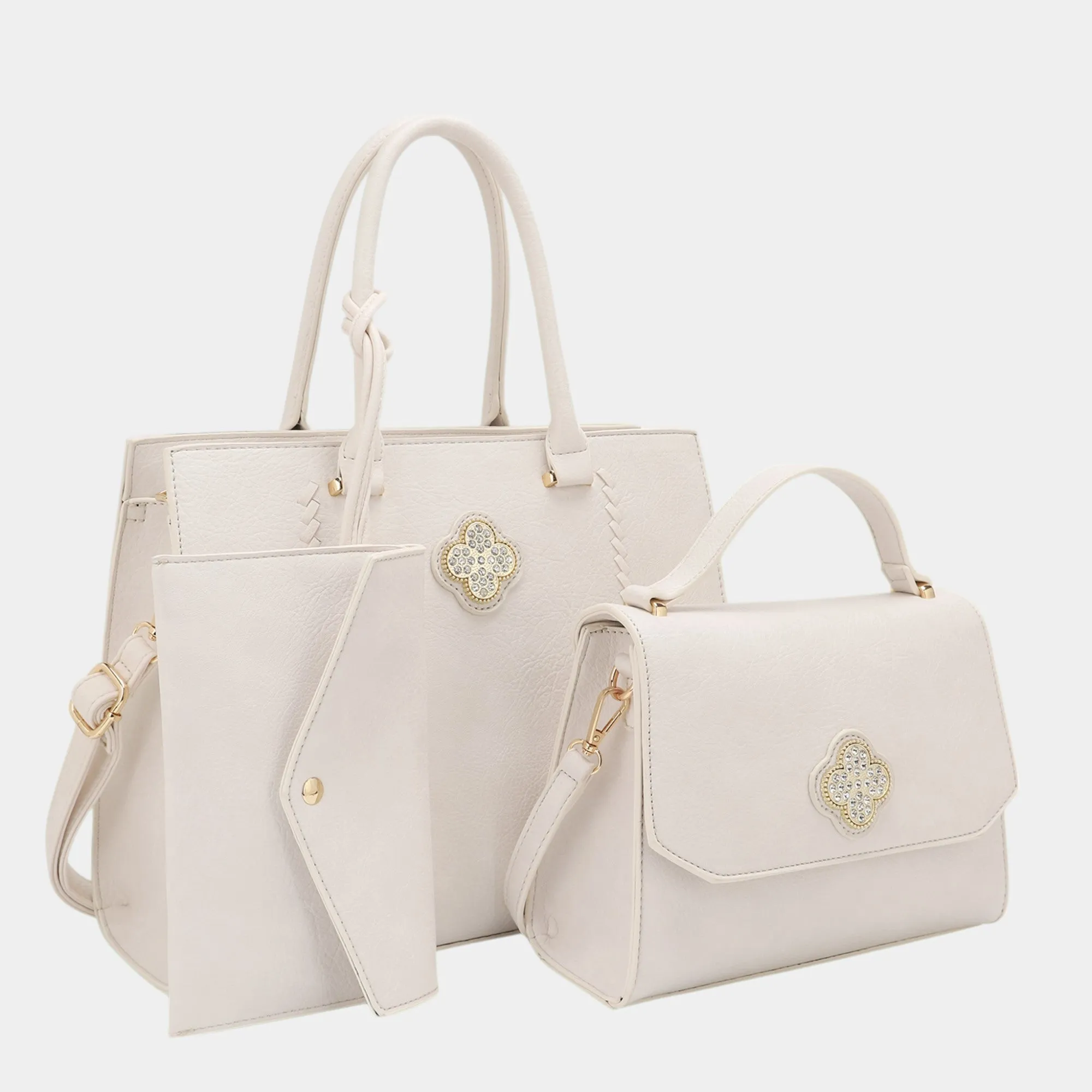 Naomi Bedazzled 3-Piece Tote Set