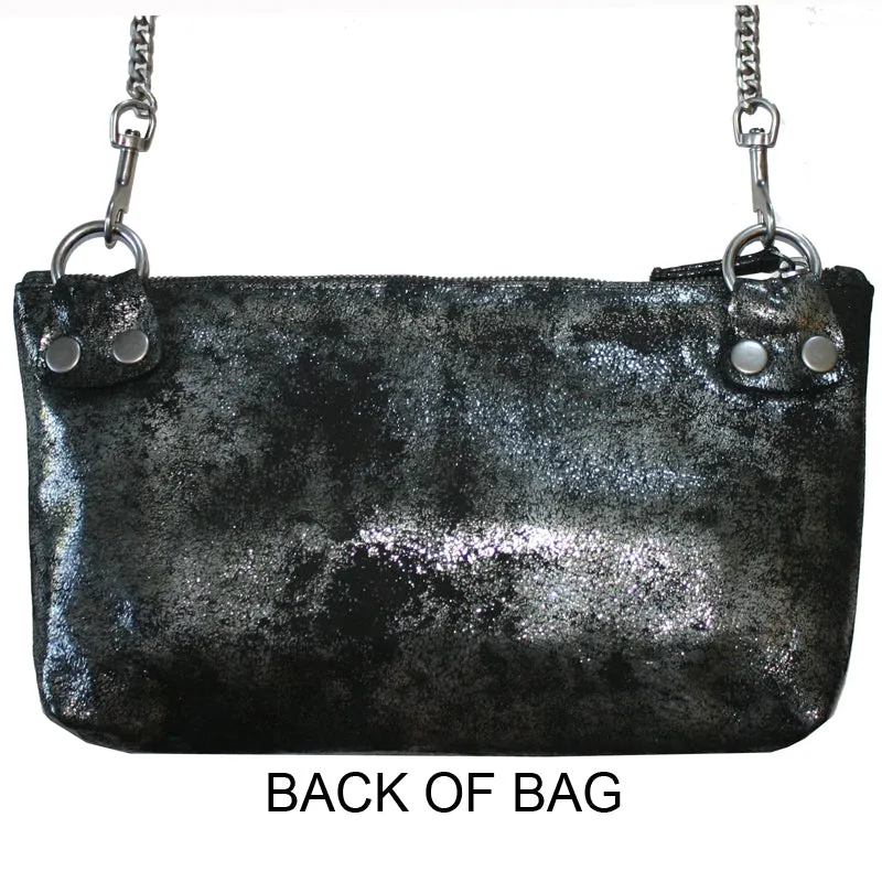 Patch Pocket Bag - Smoky Black Metallic