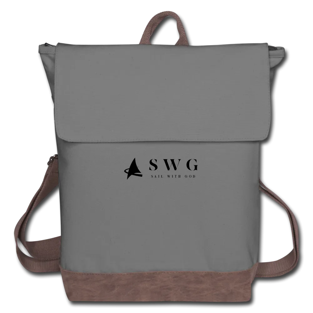 "SWG/Sail with God" Canvas Backpack