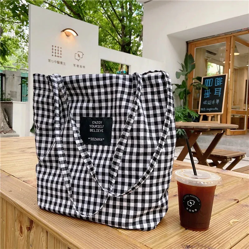 UAKISS  -  Fashion Women Shoulder Bags Classic Female Shopping Bag Casual Ladies Tote Vintage Style Canvas Handbags Girls Handbag