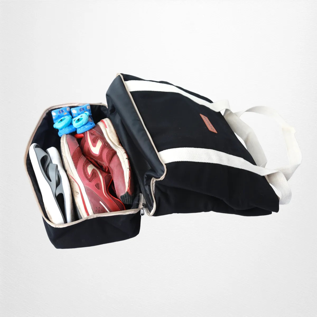 Weekend Travel Tote Bag With Luggage Sleeve | Cotton | Spacious | Utility