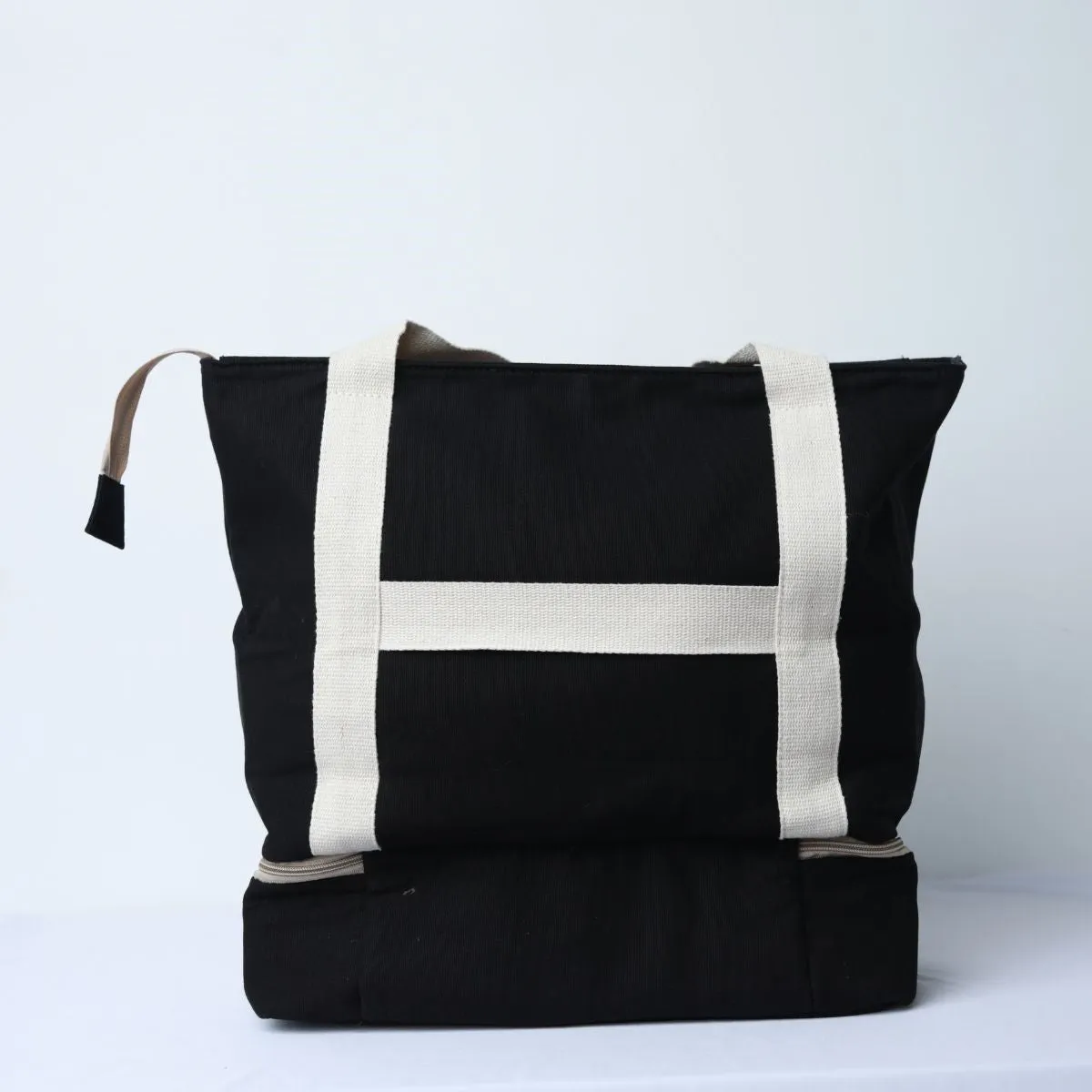 Weekend Travel Tote Bag With Luggage Sleeve | Cotton | Spacious | Utility