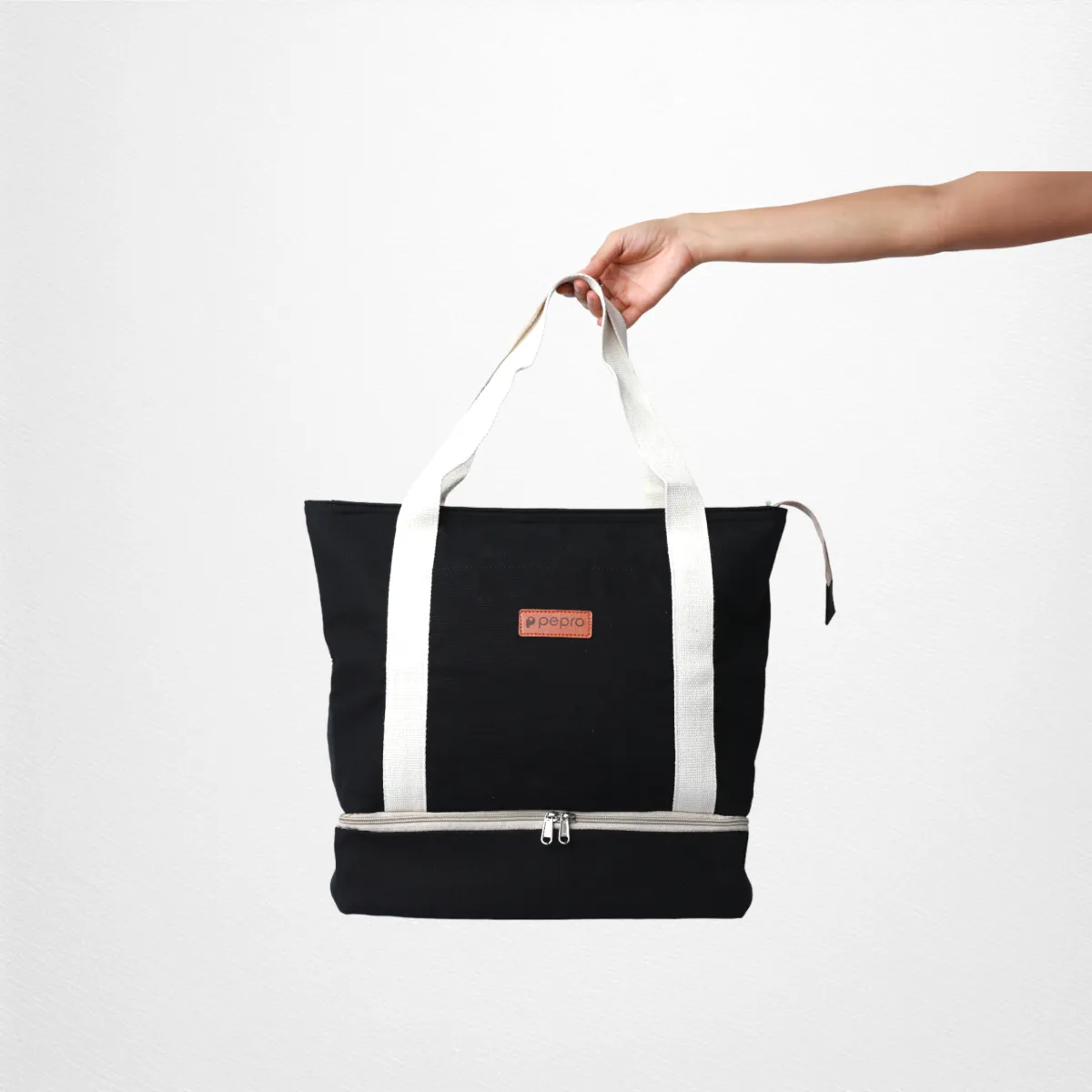 Weekend Travel Tote Bag With Luggage Sleeve | Cotton | Spacious | Utility