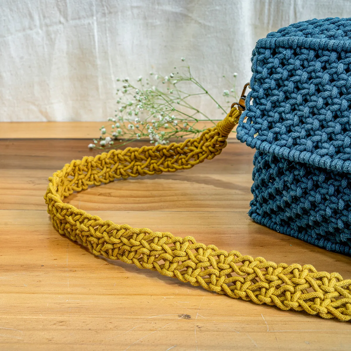 Wide Hand-Knotted Bag Straps | Artistic | Hand-Crafted |  Macramé  | Bag Accessories