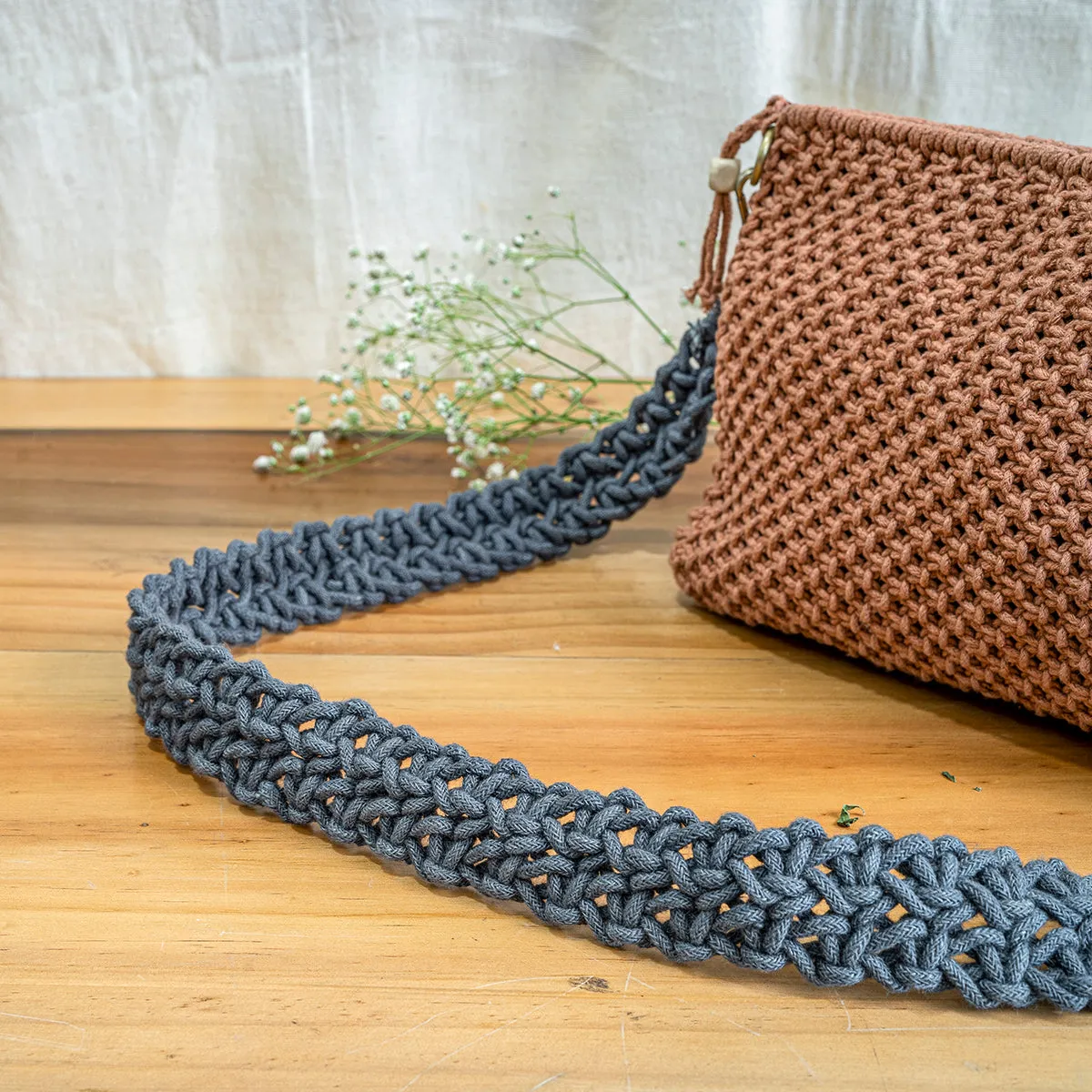 Wide Hand-Knotted Bag Straps | Artistic | Hand-Crafted |  Macramé  | Bag Accessories