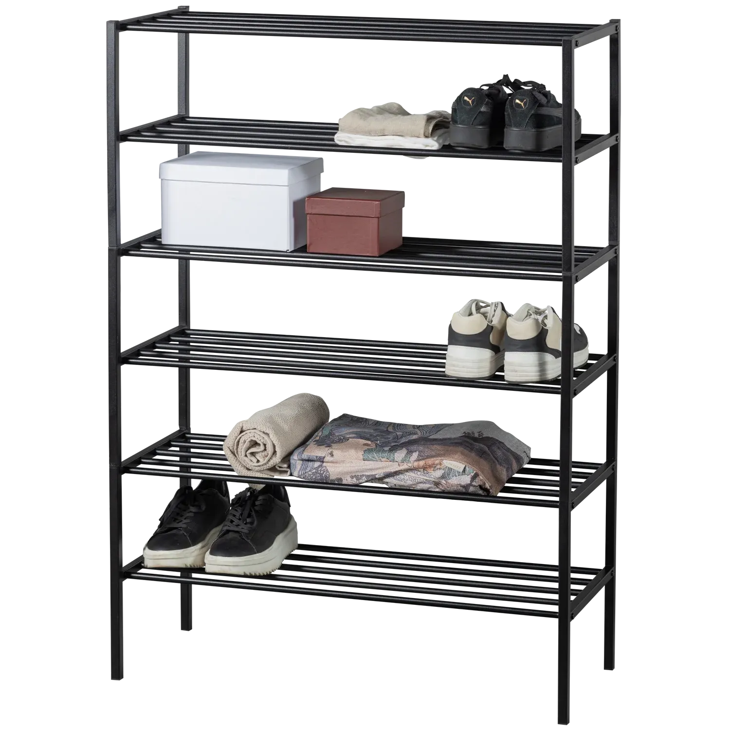 Woood Ferro Shoe Rack Stack of 3 Metal